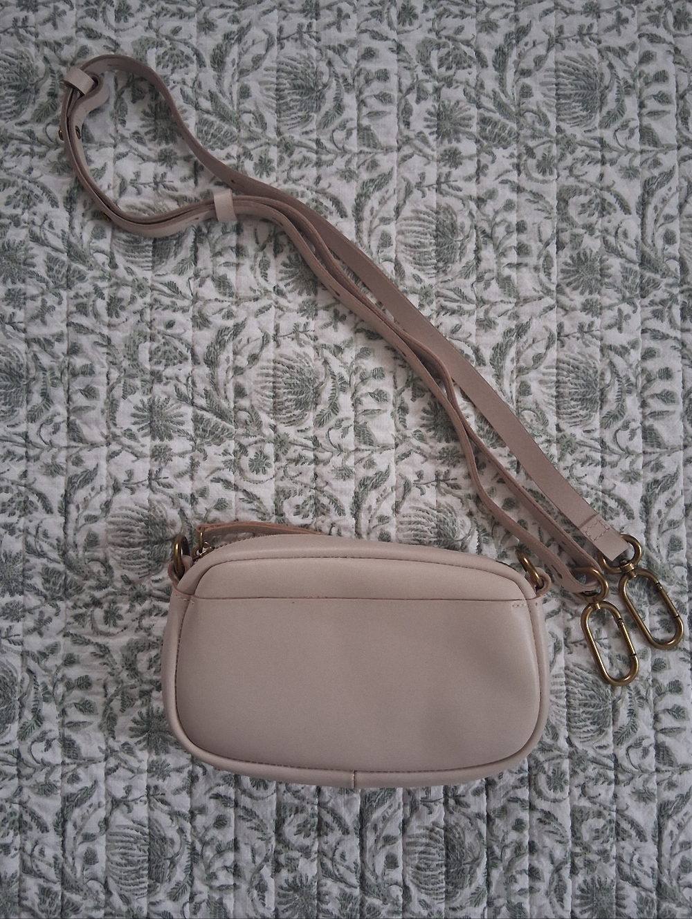 Madewell Cream Mini Leather Bag